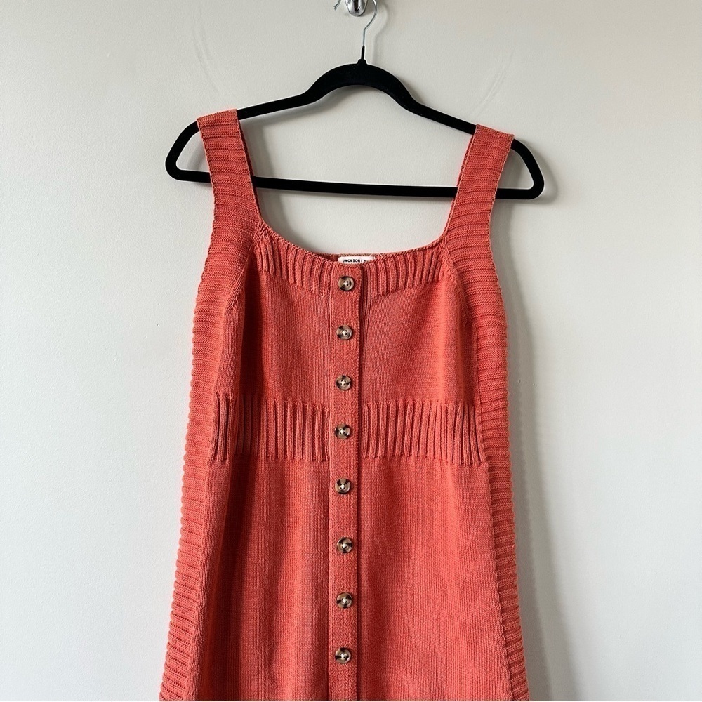 Jackson Rowe-Saranda Tiger Lily Button Front Knit Dress (Size:Small) - Picture 6 of 11